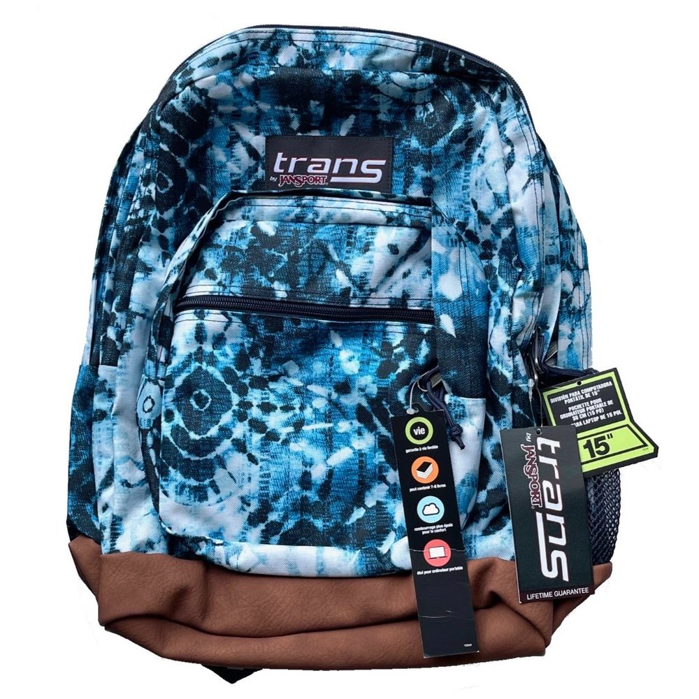 JanSport Trans 17" Backpack - Blue Indigo Shibori